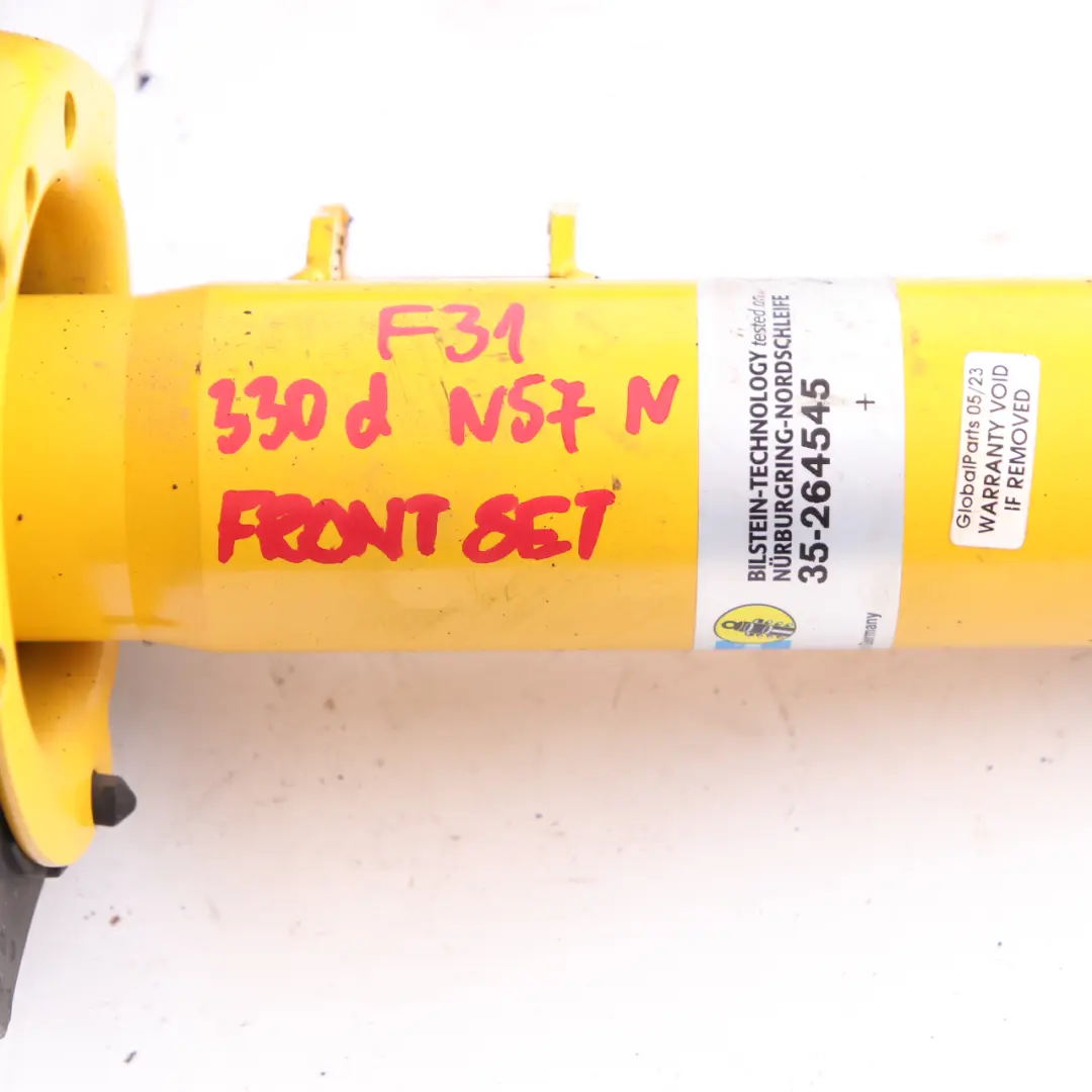 Bilstein Spring Strut Front Left Right Suspension Shock Absorber Set to BMW F31 with Part number 35-264545 BMW F31 Bilstein Spring Strut Front Left Right Suspension Shock Absorber Set - SKU 35-264545 - Part number 35-264545