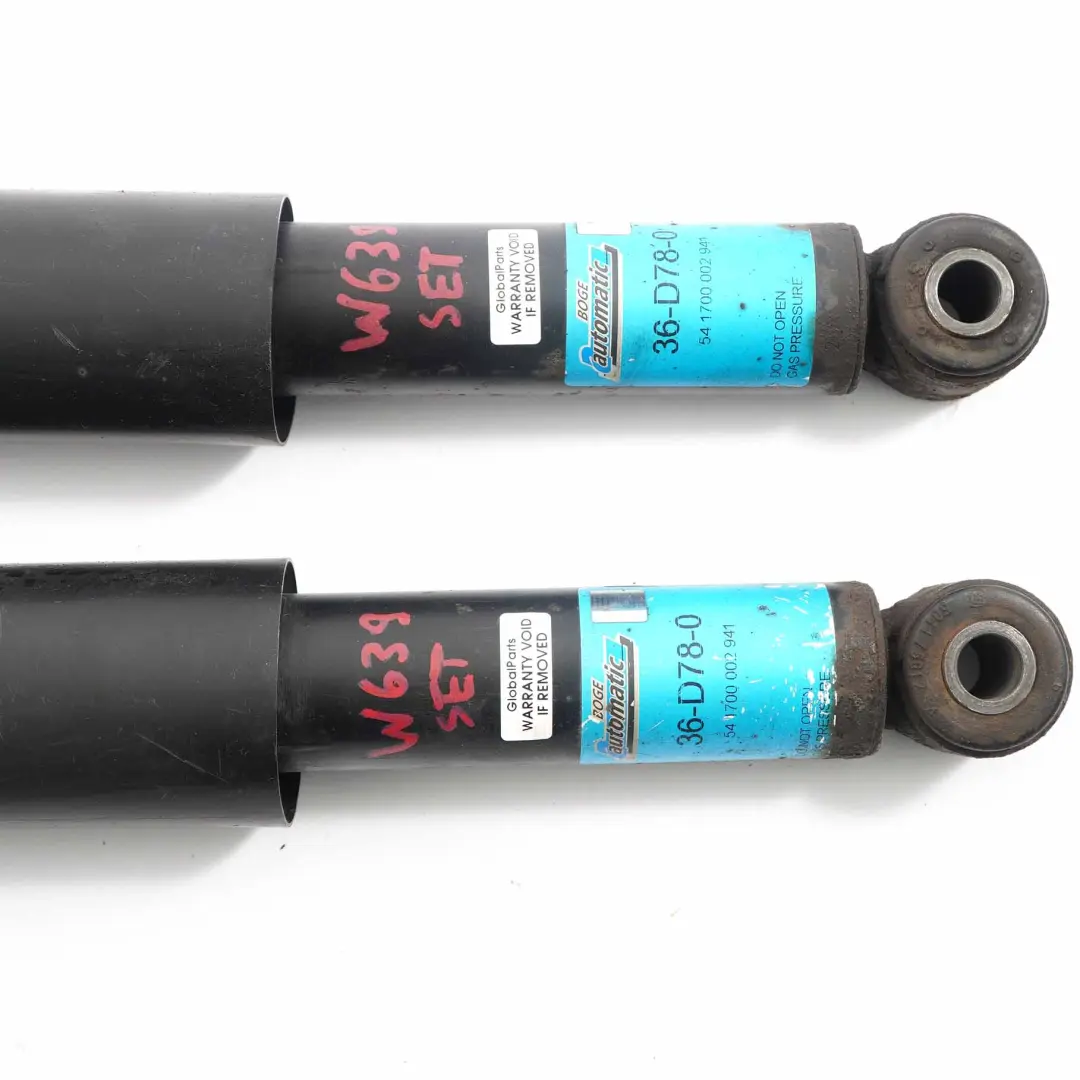 Boge Set Ammortizzatore Posteriore Sinistro Destro per Mercedes Vito W639 con numero di parte 36-D78-0 Mercedes Vito W639 Boge Set Ammortizzatore Posteriore Sinistro Destro - SKU 36-D78-0 - Numero di parte 36-D78-0