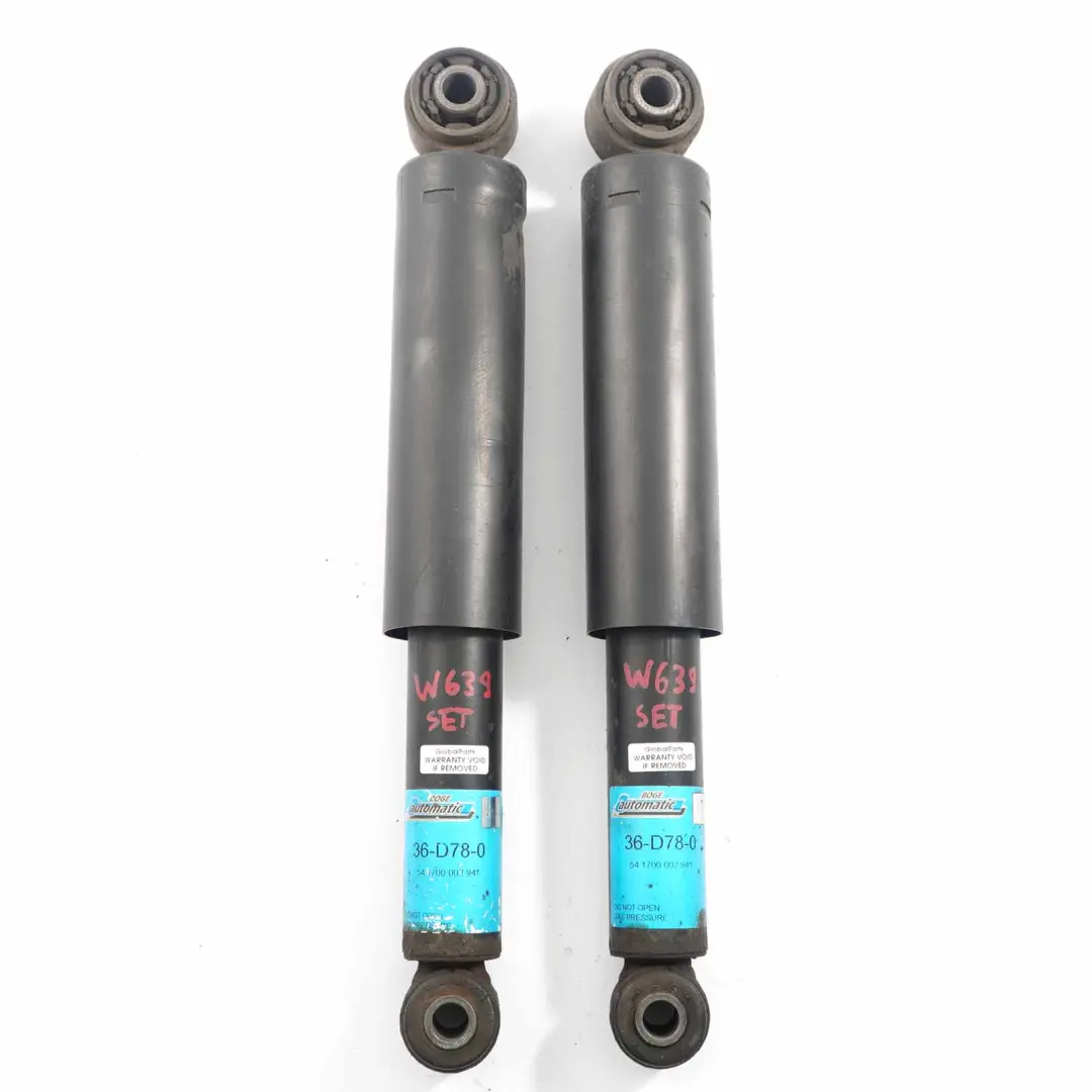 Boge Trasero Izquierdo Derecho Amortiguador Set para Mercedes Vito W639 con número de pieza 36-D78-0 Mercedes Vito W639 Boge Trasero Izquierdo Derecho Amortiguador Set - SKU 36-D78-0 - Número de pieza 36-D78-0