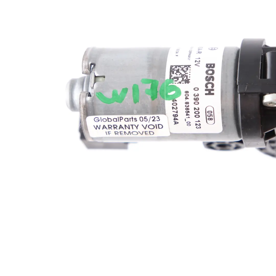  Techo solar Motor Mercedes W176 Techo corredizo Unidad accionamiento del rodillo - SKU 390200123 - Número de pieza 0390200123