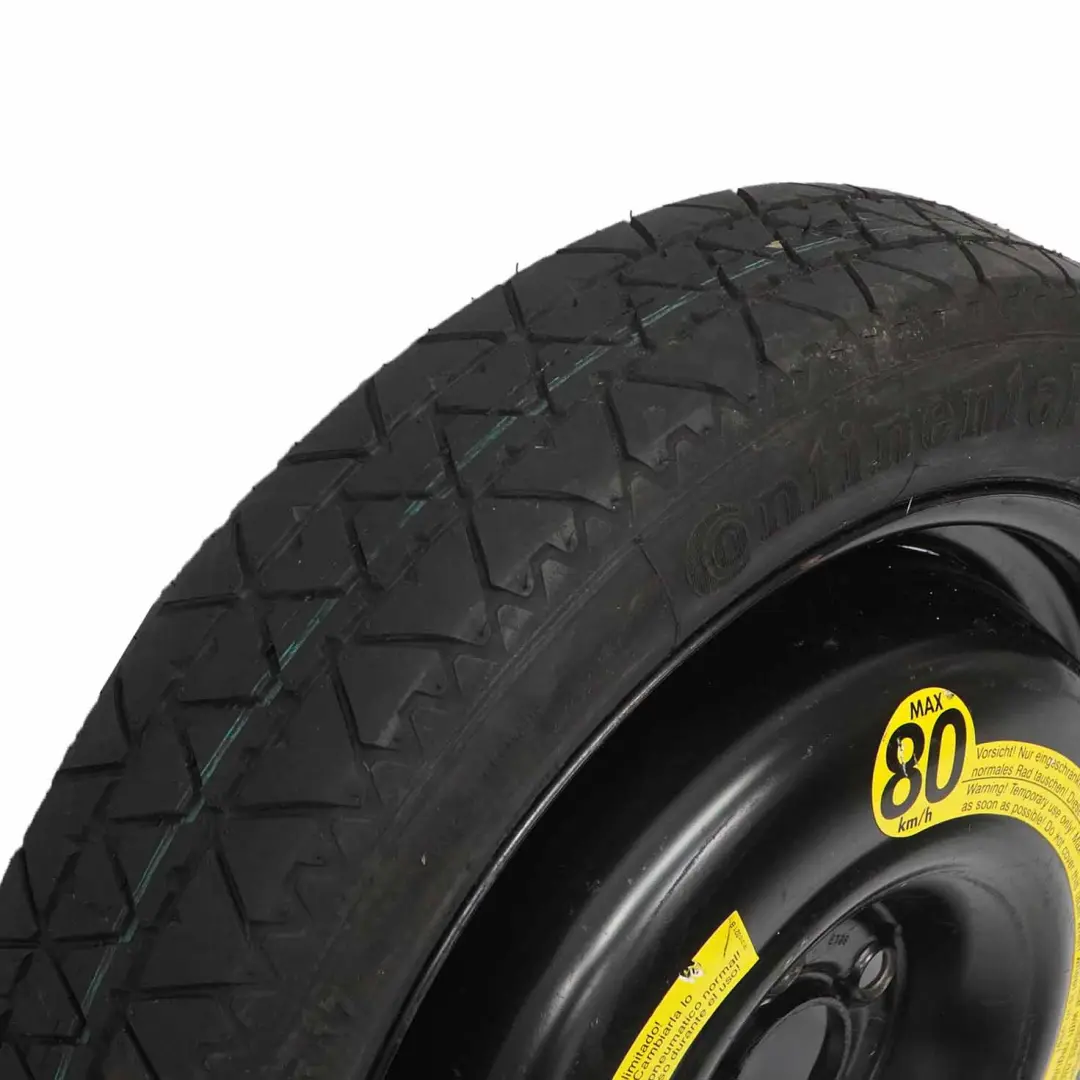 Spare Wheel Steel R16 Tyre 125/70 SRD161901 to VW Audi Compact with Part number 3A0601025 VW Audi Compact Spare Wheel Steel R16 Tyre 125/70 SRD161901 - SKU 3A0601025 - Part number 3A0601025