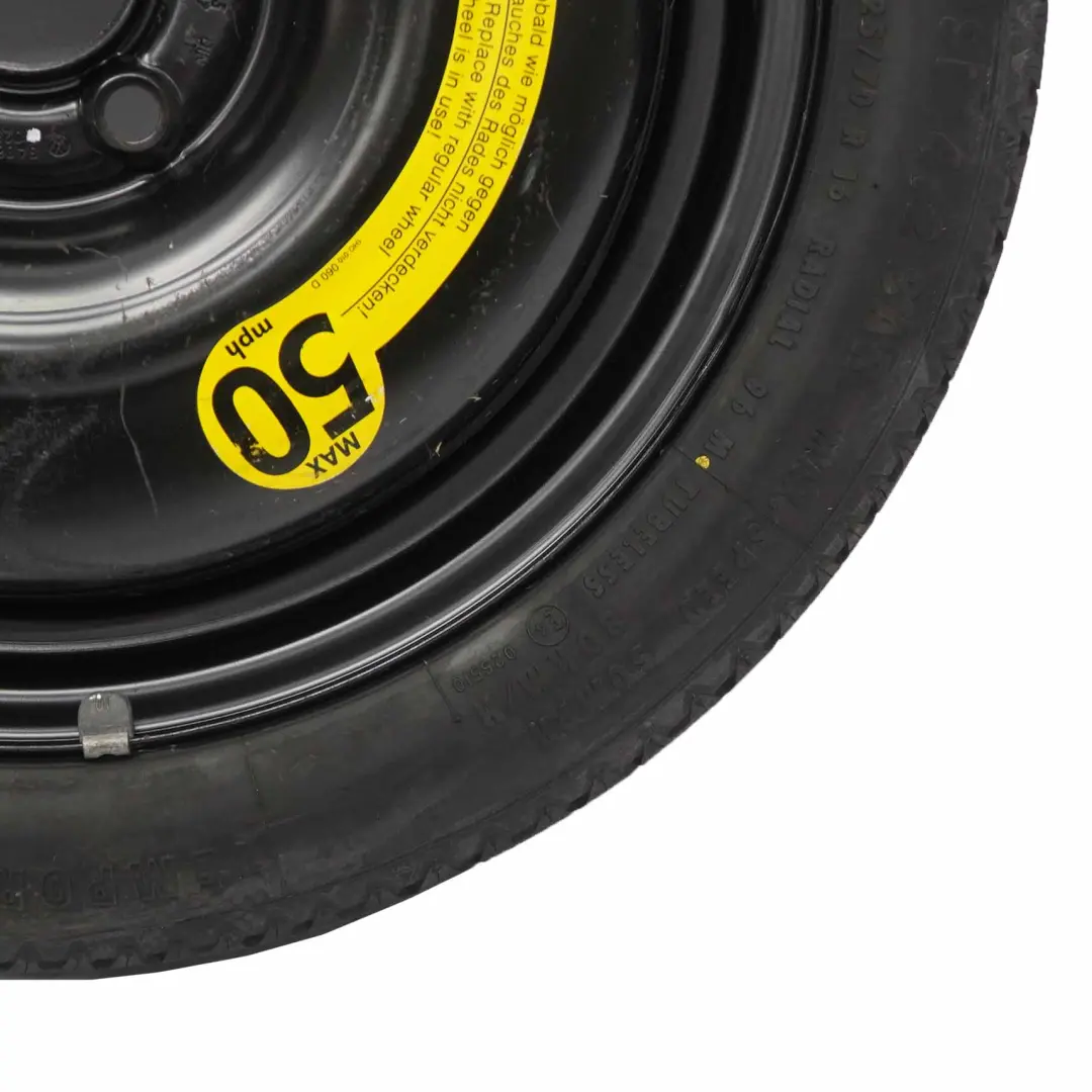 Ruota Scorta Compatta Acciaio R16 Pneumatico 125/70 SRD161901 per VW Audi con numero di parte 3A0601025 VW Audi Ruota Scorta Compatta Acciaio R16 Pneumatico 125/70 SRD161901 - SKU 3A0601025 - Numero di parte 3A0601025