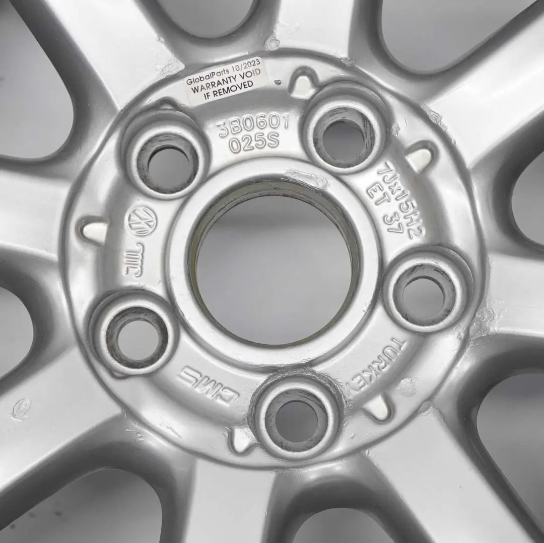 VW Volkswagen Passat B5 Argento Cerchio in lega 15" ET:37 7J - SKU 3B0601025S-1 - Numero di parte 3B0601025S