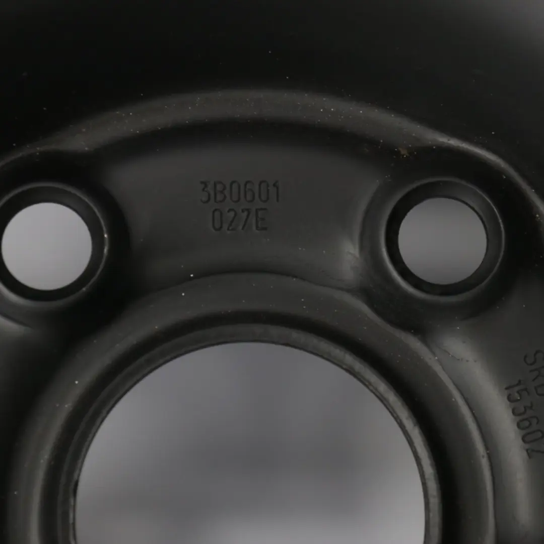 VW Volkswagen Passat B5 Black Steel Wheel Rim 15" 7J ET:37 5x112 - SKU 3B0601027E - Part number 3B0601027E