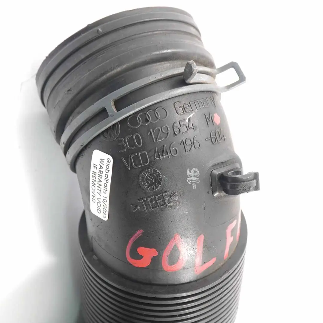 Volkswagen VW Golf Mk6 Tube d'admission d'air Diesel - SKU 3C0129654M - Numéro de pièce 3C0129654M