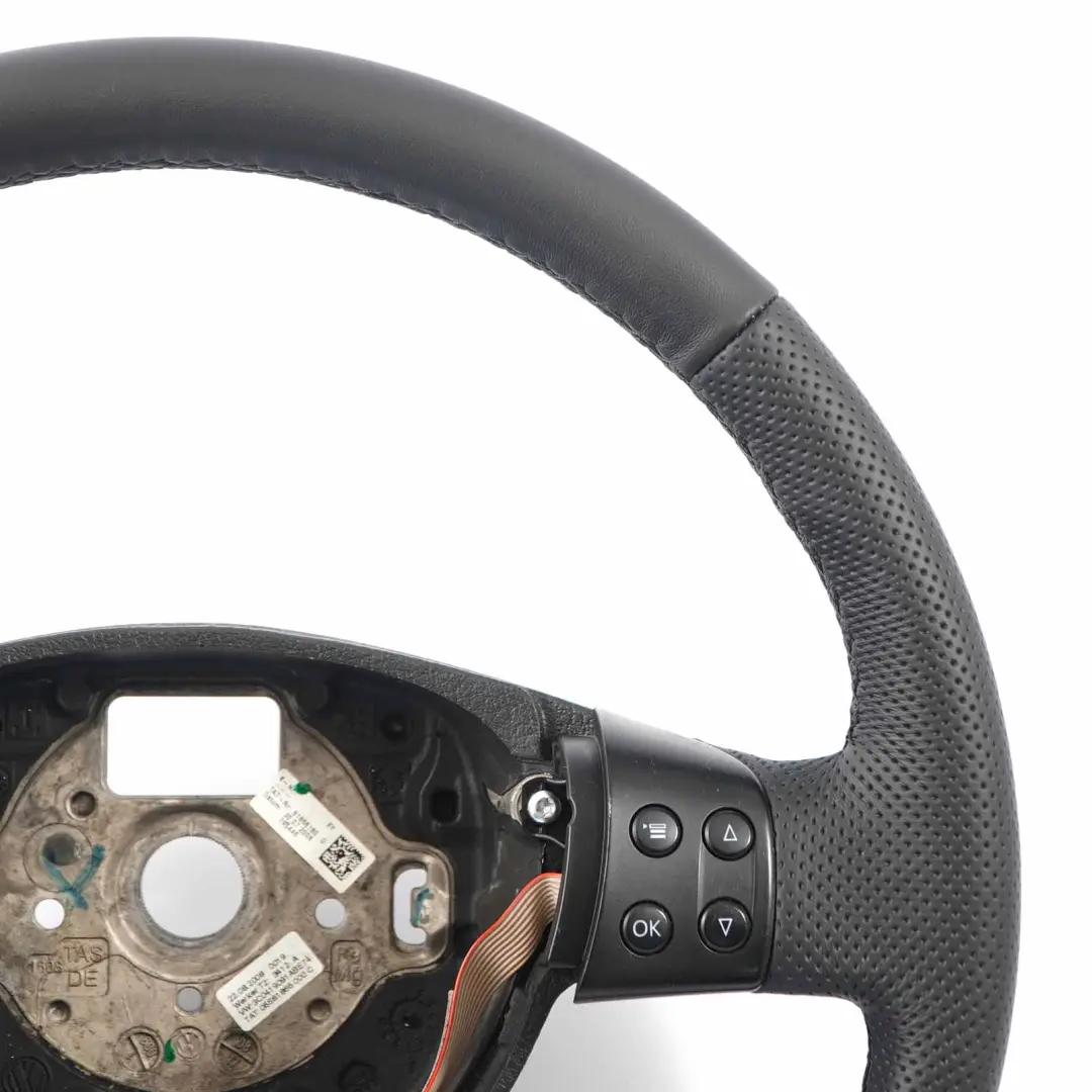 VW Passat B6 NEW Black Leather Steering Wheel Multifunction - SKU 3C0419091AP-1 - Part number 3C0419091AP