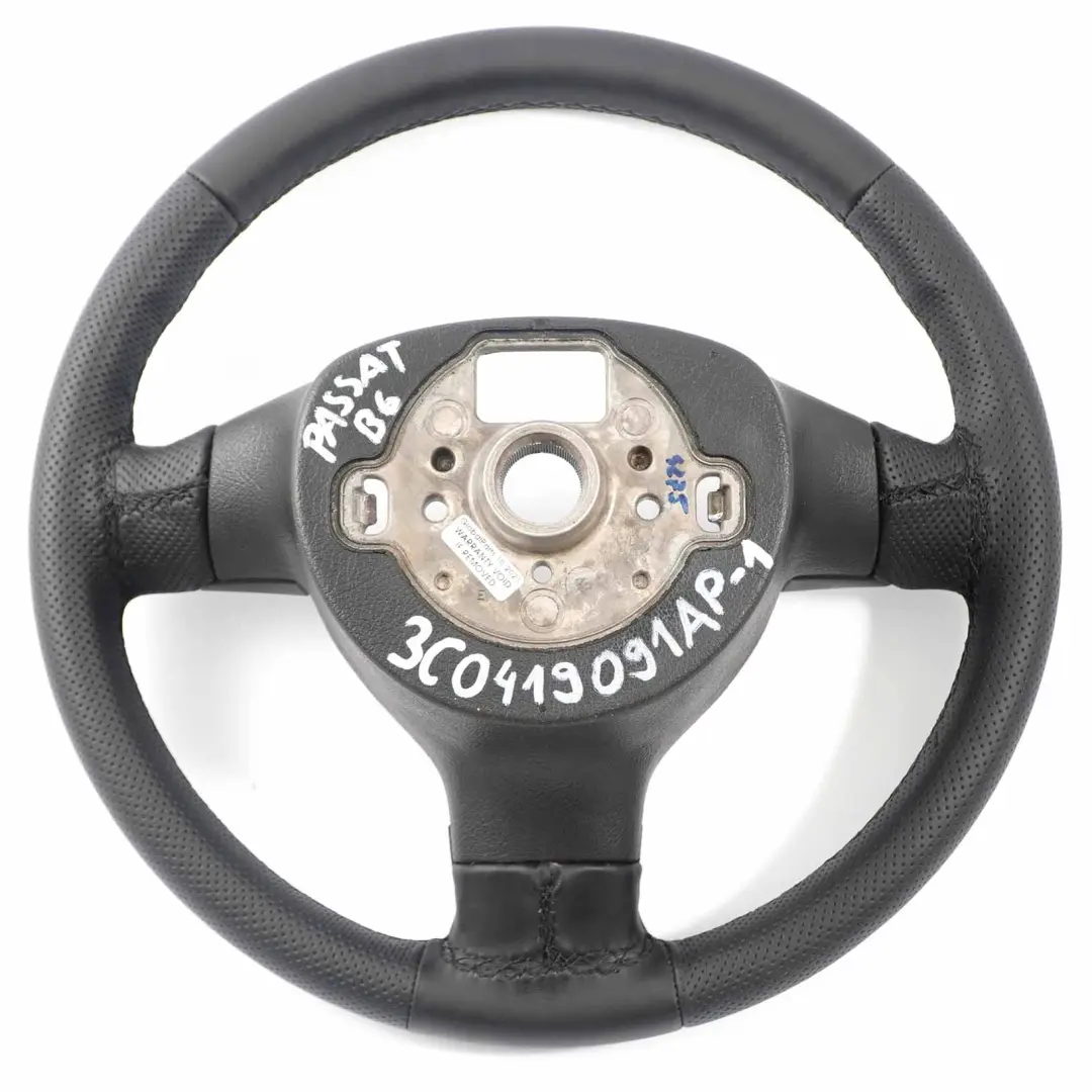 NUEVO volante de cuero negro multifunción para VW Passat B6 con número de pieza 3C0419091AP VW Passat B6 NUEVO volante de cuero negro multifunción - SKU 3C0419091AP-1 - Número de pieza 3C0419091AP