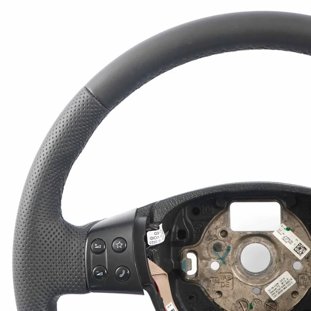 VW Passat B6 NEW Black Leather Steering Wheel Multifunction - SKU 3C0419091AP-1 - Part number 3C0419091AP