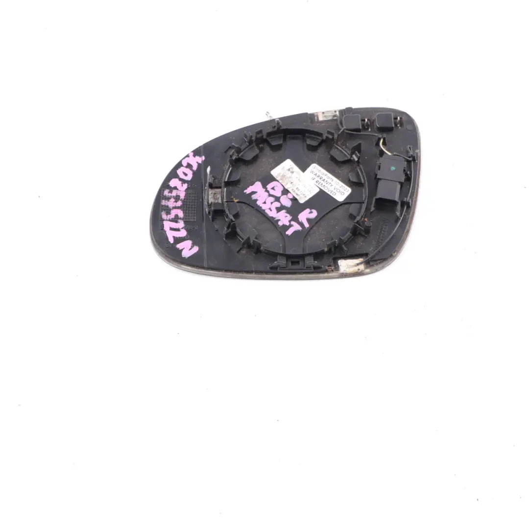 Wing Mirror Glass Door Right O/S Outside to VW Volkswagen Passat B6 with Part number 3C0857522N VW Volkswagen Passat B6 Wing Mirror Glass Door Right O/S Outside - SKU 3C0857522N - Part number 3C0857522N