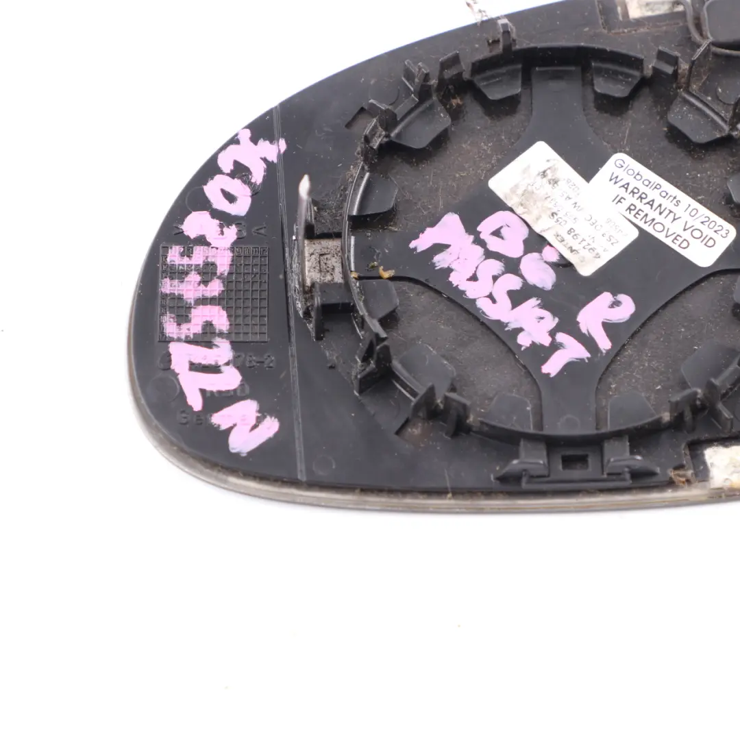 VW Volkswagen Passat B6 Wing Mirror Glass Door Right O/S Outside - SKU 3C0857522N - Part number 3C0857522N