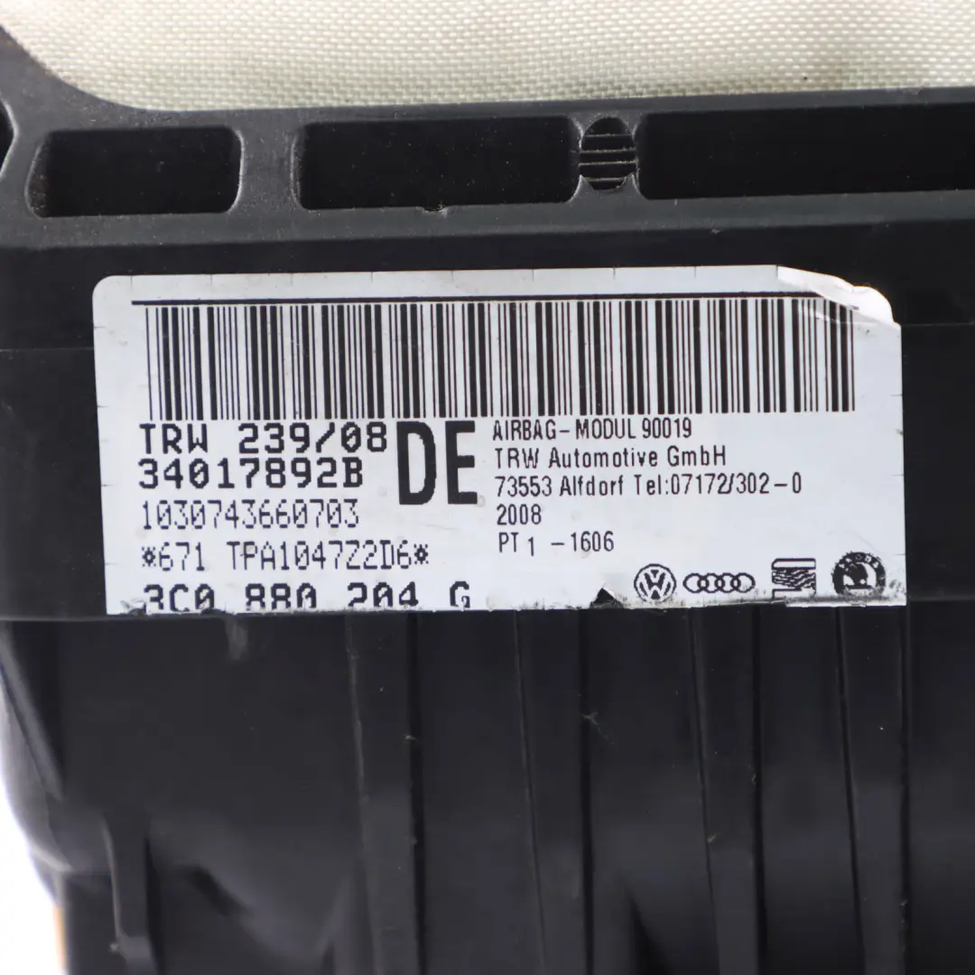 Volkswagen Passat B6 cruscotto modulo aria lato passeggero anteriore - SKU 3c0880204g - Numero di parte 3c0880204g