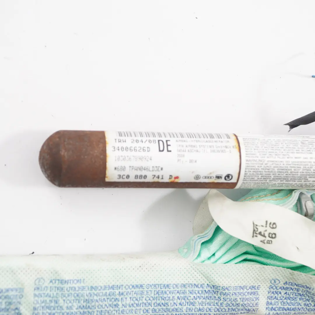 Airbag de pavillon Airbag rideau gauche pour VW Volkswagen Passat B6 à propos du numéro de pièce 3C0880741D VW Volkswagen Passat B6 Airbag de pavillon Airbag rideau gauche - SKU 3C0880741D - Numéro de pièce 3C0880741D