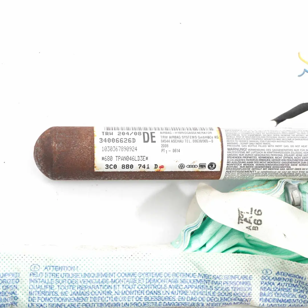 VW Passat B6 Kurtyna Airbag Lewa - SKU 3C0880741D - Numer Części 3C0880741D