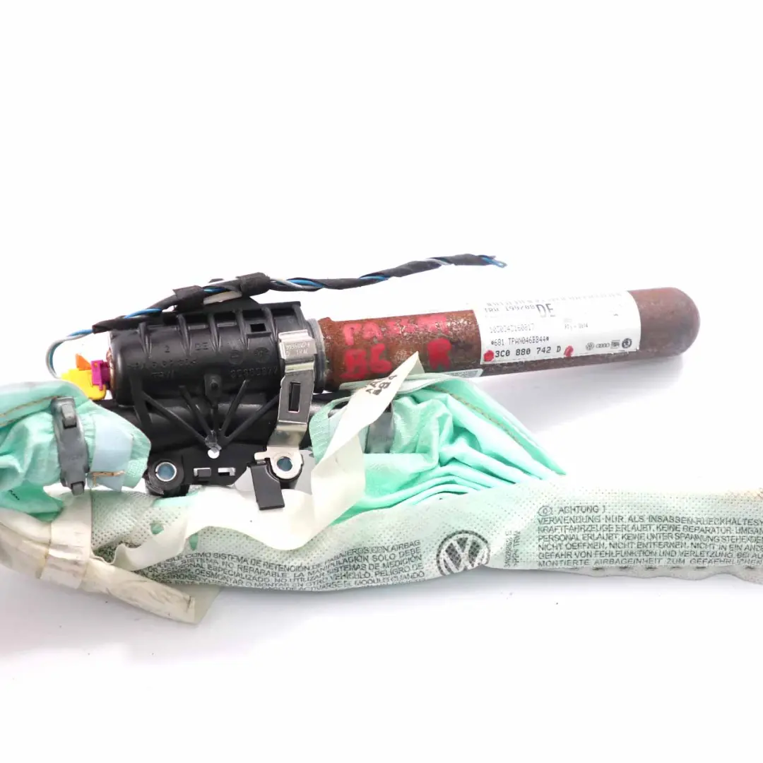 Coussin gonflable toit pour tête Rideau droit Air Bag pour VW Passat B6 à propos du numéro de pièce 3C0880742D VW Passat B6 Coussin gonflable toit pour tête Rideau droit Air Bag - SKU 3C0880742D - Numéro de pièce 3C0880742D