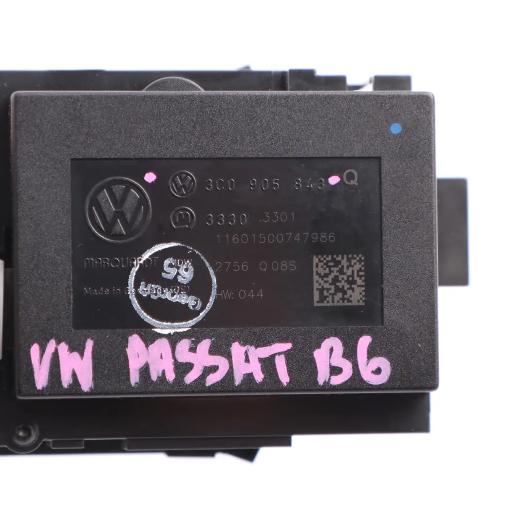 Key Reader Ignition Switch Lock Control Unit to VW Volkswagen Passat B6 with Part number 3C0905843 VW Volkswagen Passat B6 Key Reader Ignition Switch Lock Control Unit - SKU 3C0905843 - Part number 3C0905843