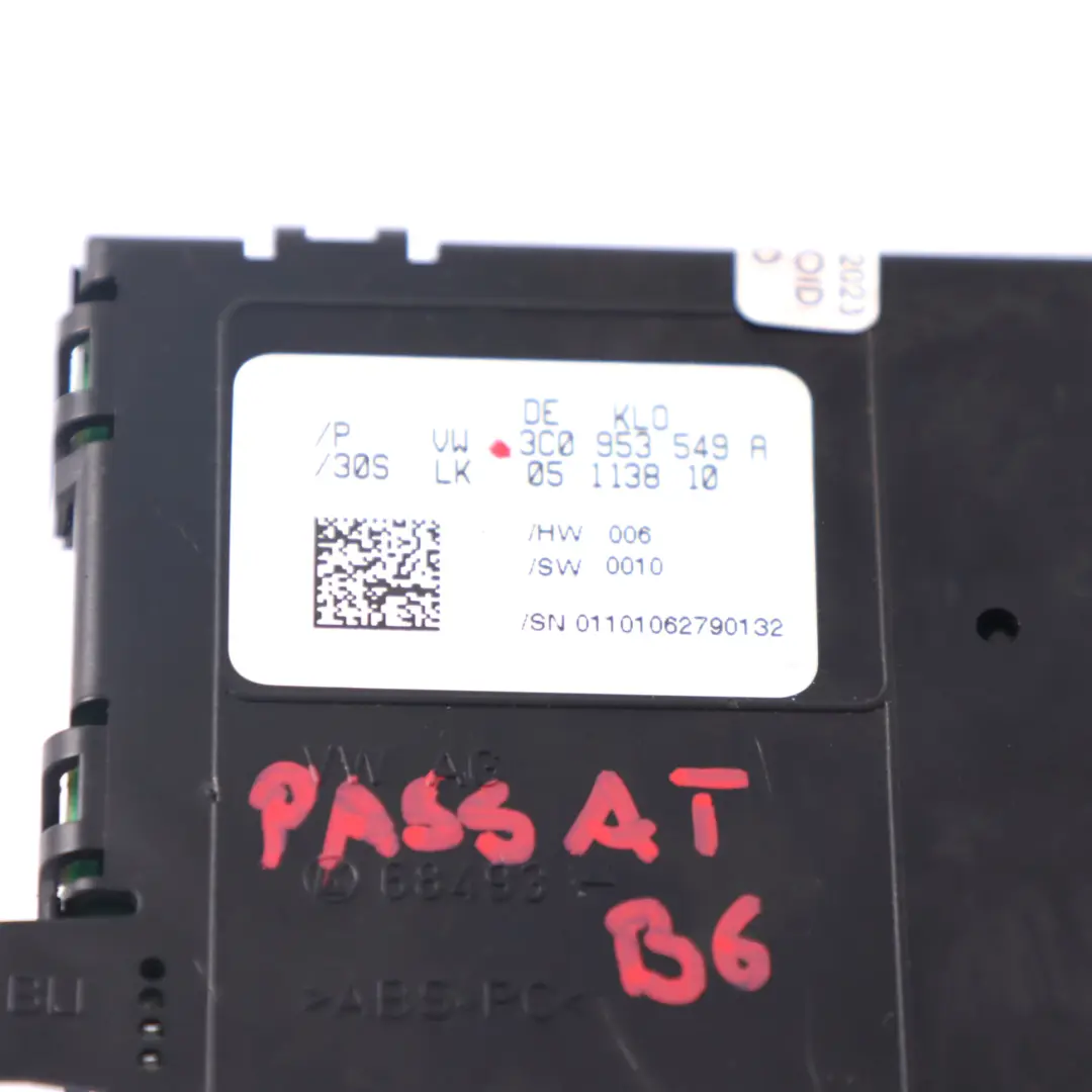 Steering Wheel Steering Column Control Module to VW Passat B6 with Part number 3C0953549A VW Passat B6 Steering Wheel Steering Column Control Module - SKU 3C0953549A - Part number 3C0953549A