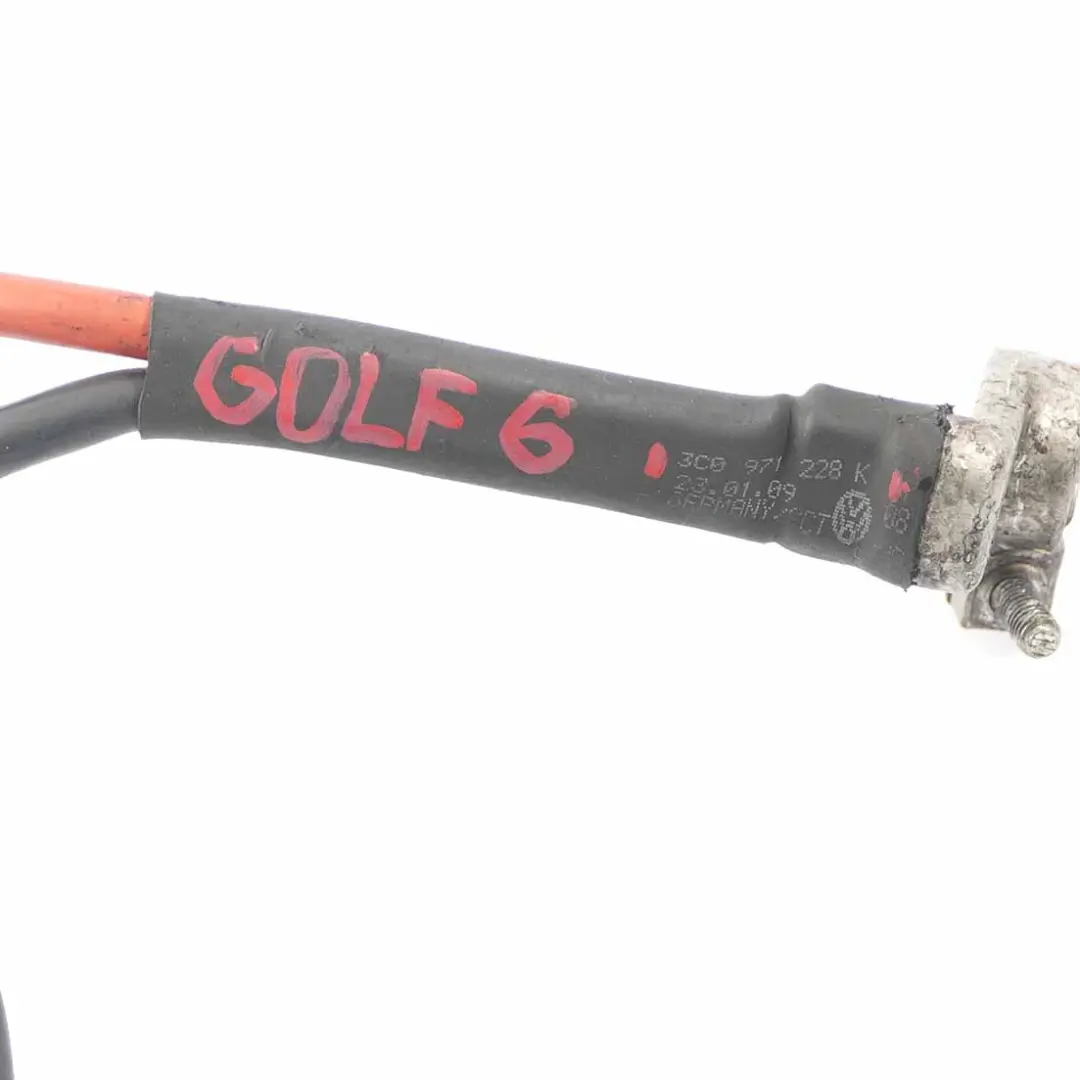 Cable de Batería Volkswagen VW Golf VI Positivo para con número de pieza 3C0971228K Cable de Batería Volkswagen VW Golf VI Positivo - SKU 3C0971228K - Número de pieza 3C0971228K