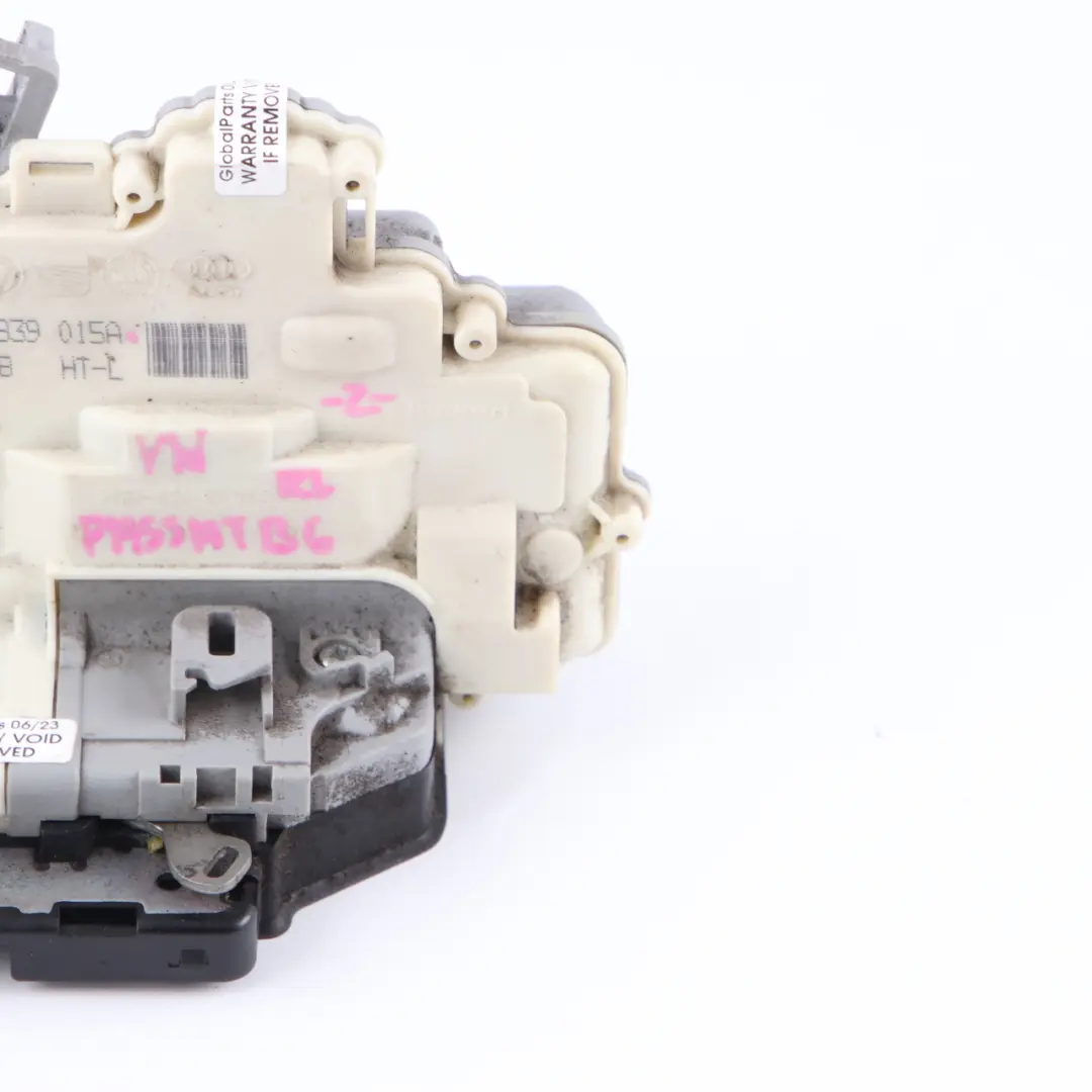 Volkswagen VW Passat B6 Serrure Porte Arrière Gauche Latch Mechanism - SKU 3C4839015A - Numéro de pièce 3C4839015A
