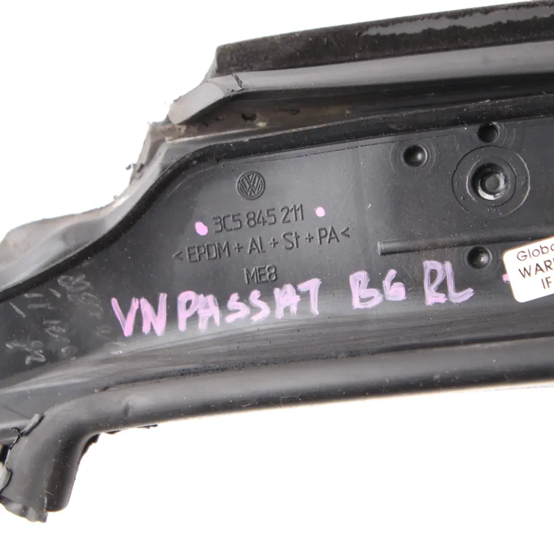 Window Weatherstrip Volkswagen VW Passat Rear Left N/S Window Strip Seal Chrome to with Part number 3C5845211 Window Weatherstrip Volkswagen VW Passat Rear Left N/S Window Strip Seal Chrome - SKU 3C5845211 - Part number 3C5845211