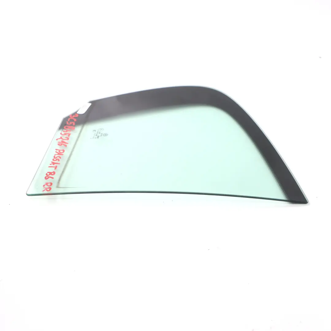 Cristal Puerta Trasera Derecha Cuarto AS2 para VW Volkswagen Passat B6 con número de pieza 3C5845216 VW Volkswagen Passat B6 Cristal Puerta Trasera Derecha Cuarto AS2 - SKU 3C5845216 - Número de pieza 3C5845216