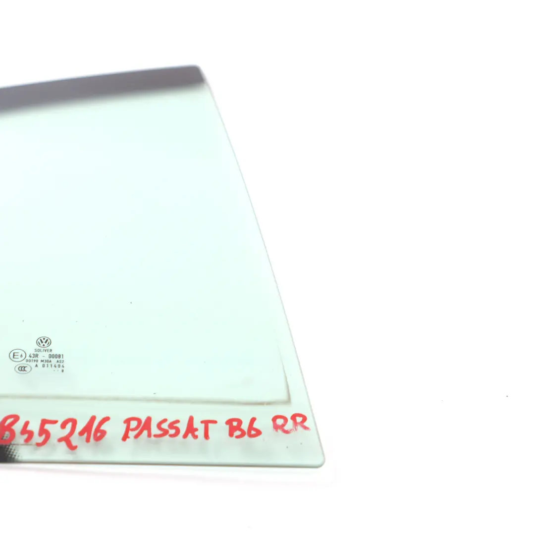 Vetro Finestra Porta Posteriore Destra Quartiere AS2 35845216 per VW Passat B6 con numero di parte 3C5845216 VW Passat B6 Vetro Finestra Porta Posteriore Destra Quartiere AS2 35845216 - SKU 3C5845216 - Numero di parte 3C5845216