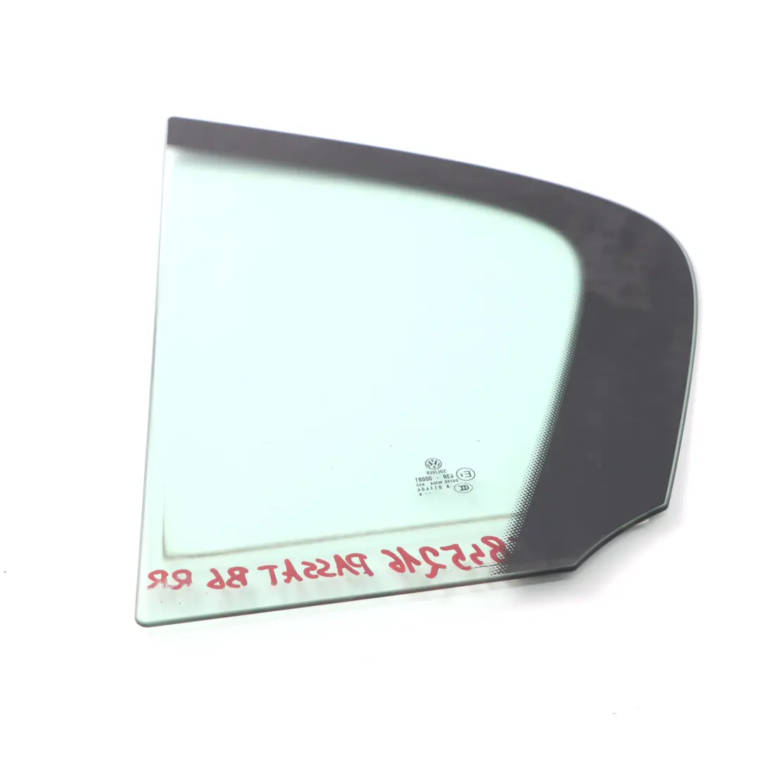 VW Volkswagen Passat B6 Cristal Puerta Trasera Derecha Cuarto AS2 - SKU 3C5845216 - Número de pieza 3C5845216