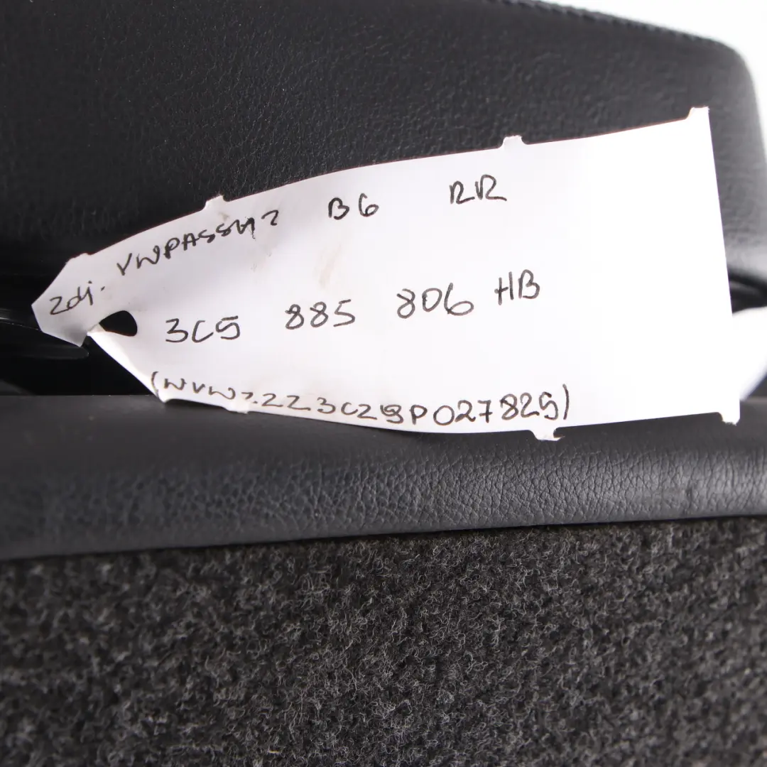 Rear Seat Backrest Volkswagen VW Passat B6 Right O/S Seat Back Cover Leather - SKU 3C5885806HB - Part number 3C5885806HB