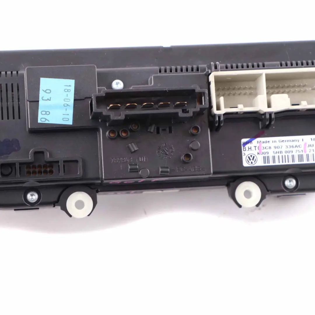 VW Golf V Passat B6 Air Conditioning Panel Climate Control Module - SKU 3C8907336AC - Part number 3C8907336AC