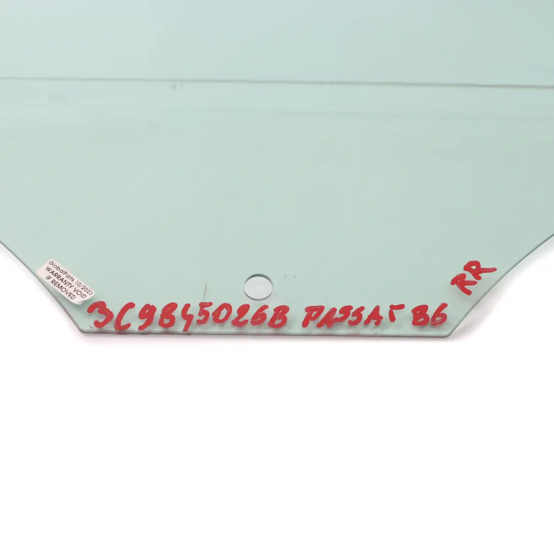 Window Glass Rear Door Right O/S Glazing AS2 to VW Volkswagen Passat B6 with Part number 3C9845026B VW Volkswagen Passat B6 Window Glass Rear Door Right O/S Glazing AS2 - SKU 3C9845026B - Part number 3C9845026B