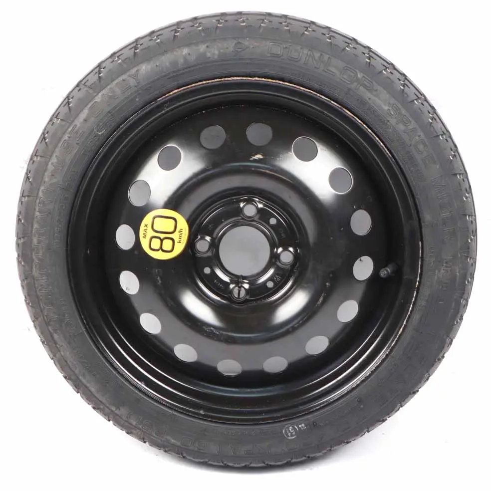 Spare Steel Wheel Rim 15" ET:40 4J Dunlop 125/70 to Nissan Note with Part number 403009U07A Nissan Note Spare Steel Wheel Rim 15" ET:40 4J Dunlop 125/70 - SKU 403009U07A - Part number 403009U07A