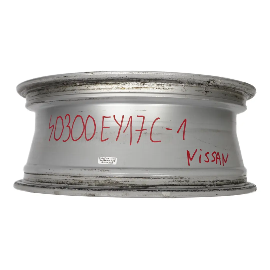 Llanta de aleación plateada Nissan Qashqai J10 17" ET:40 6.5J para con número de pieza 40300EY17C Llanta de aleación plateada Nissan Qashqai J10 17" ET:40 6.5J - SKU 40300EY17C-1 - Número de pieza 40300EY17C