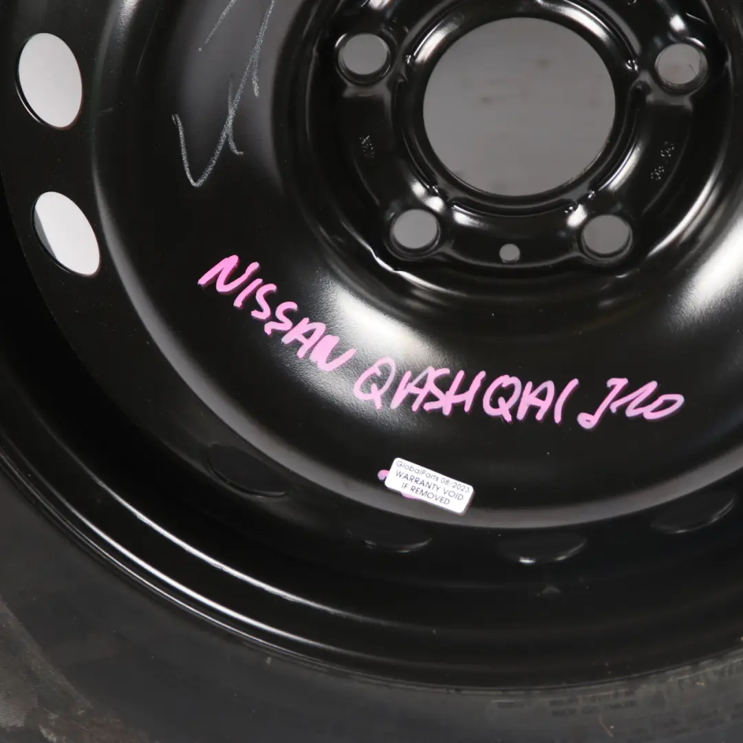 Nissan Qashqai J10 Jante de roue de secours en acier 16" ET:40 6,5J D0300JD01B - SKU 40300JD077 - Numéro de pièce 40300JD077