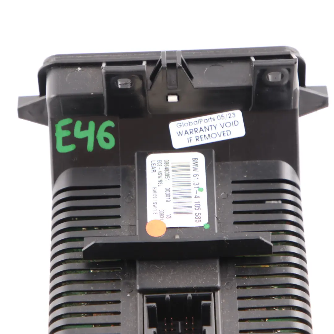 Headlight Light Lamp Switch Control Unit Module Button Panel to BMW E46 with Part number 4105585 BMW E46 Headlight Light Lamp Switch Control Unit Module Button Panel - SKU 4105585 - Part number 4105585