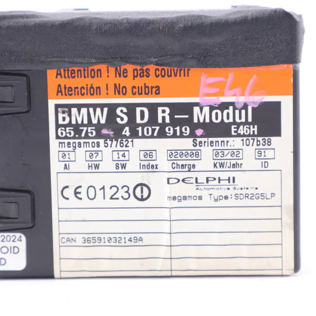Alarm System Sensor Anti Theft Module Control Unit to BMW E46 Convertible with Part number 4107919 BMW E46 Convertible Alarm System Sensor Anti Theft Module Control Unit - SKU 4107919 - Part number 4107919