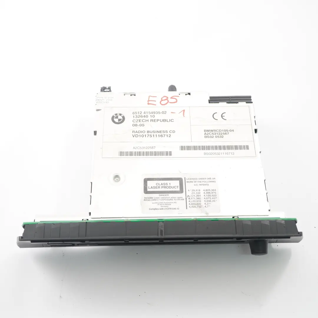  Radio Business BMW X3 E83 Z4 E85 E86 Unidad principal del reproductor - SKU 4154935-1 - Número de pieza 4154935