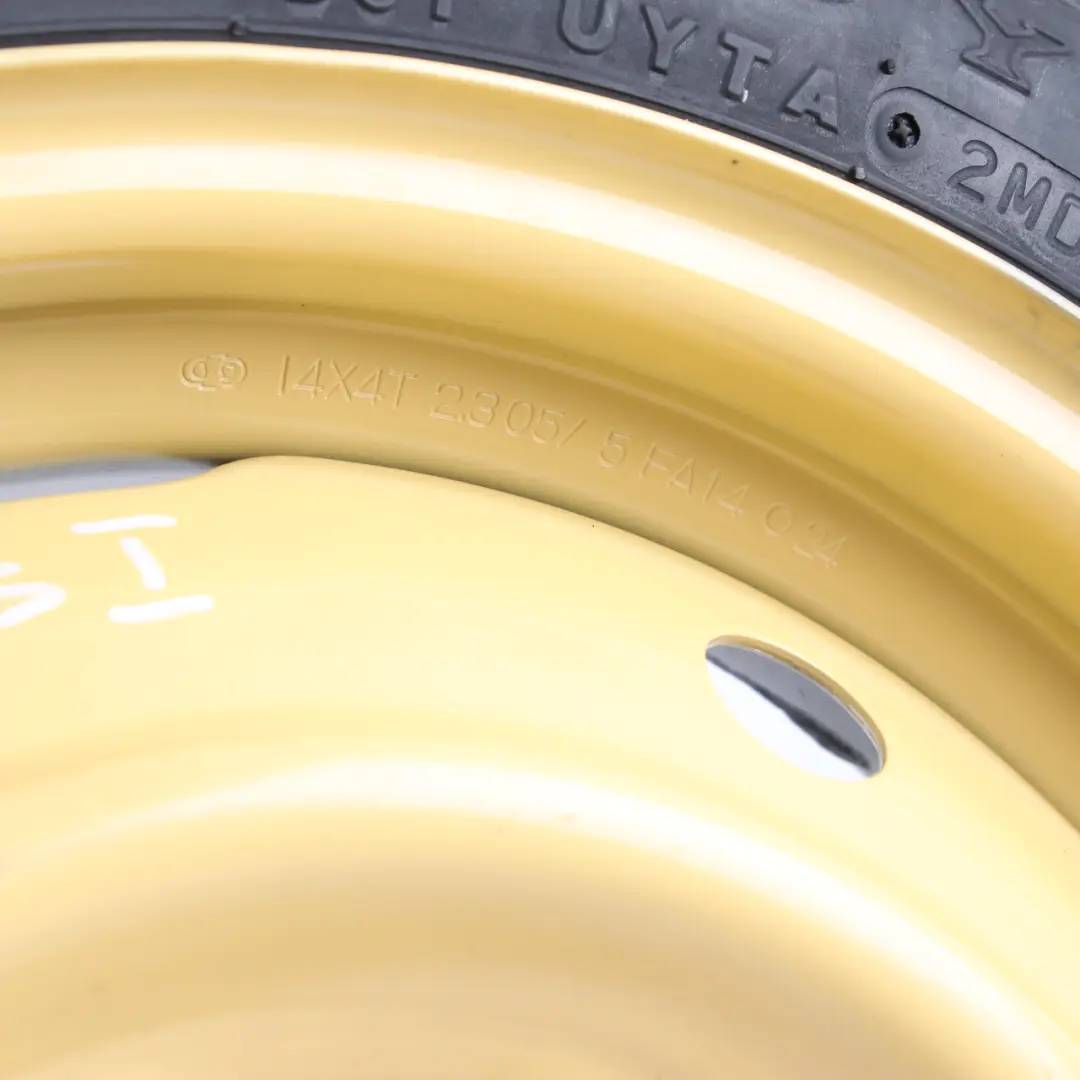  Spare Wheel Toyota Yaris 1 Wheel Steel R14 4J Toyo 115/70 - SKU 42611-16310 - Part number 42611-16310