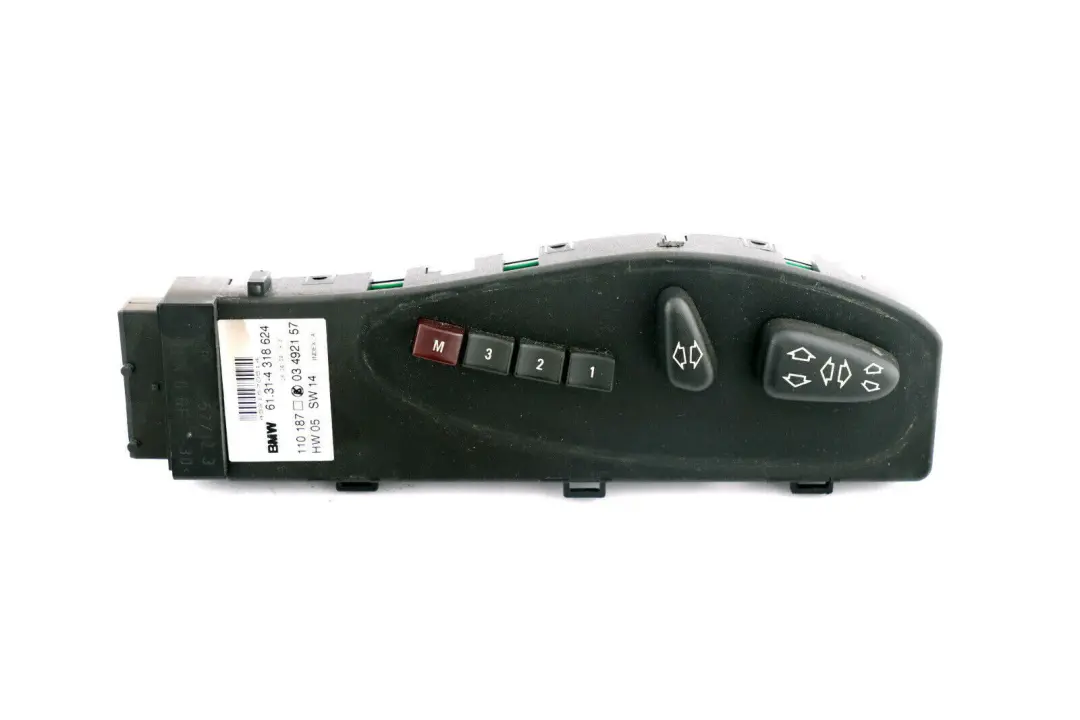 Unité d'actionnement panneau de siège interrupteur avant droit pour BMW X5 E53 à propos du numéro de pièce 4318624 BMW X5 E53 Unité d'actionnement panneau de siège interrupteur avant droit - SKU 4318624 - Numéro de pièce 4318624