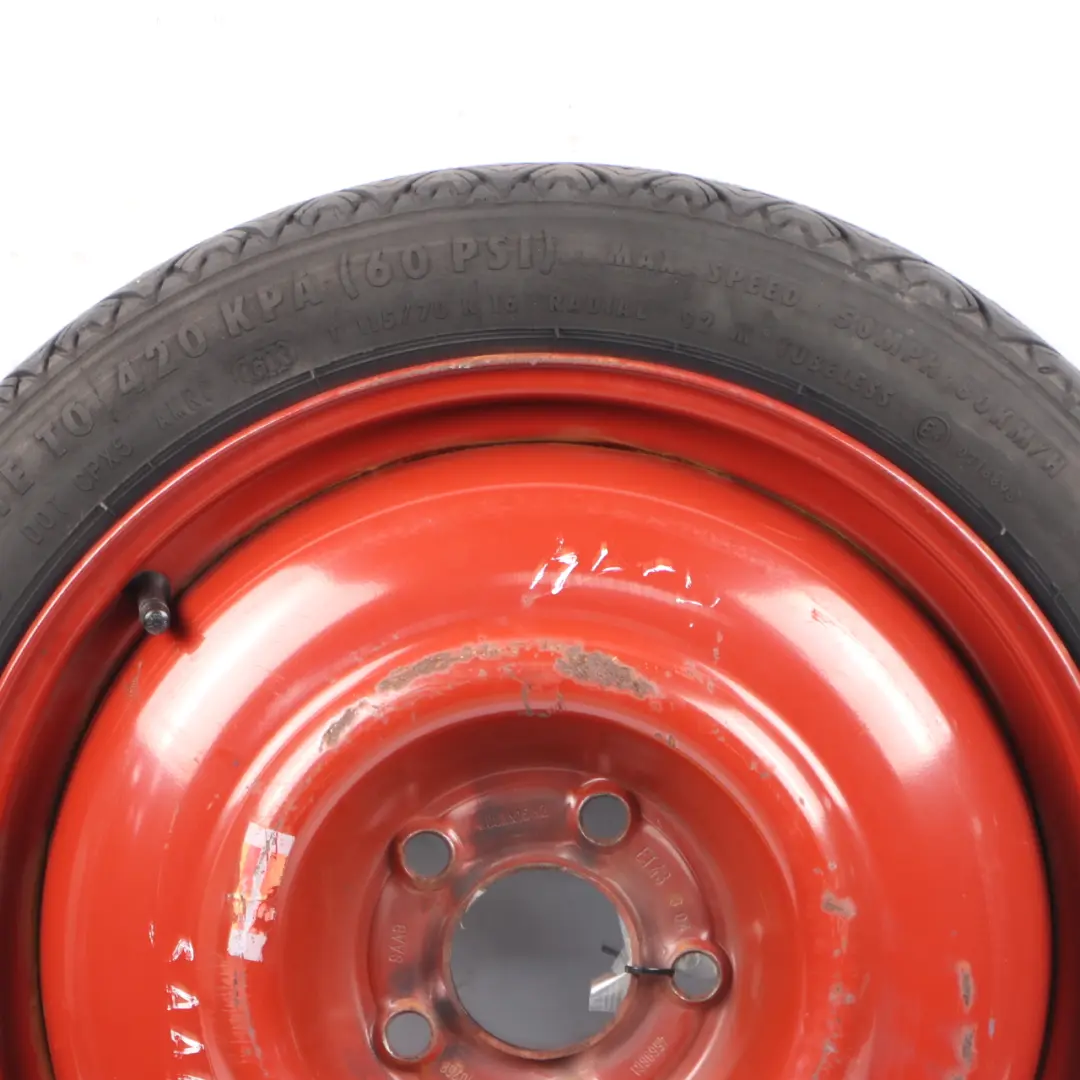 Spare Wheel Saab 9-5 Wheel Steel R16 4J Continental 115/70 to with Part number 4569661 Spare Wheel Saab 9-5 Wheel Steel R16 4J Continental 115/70 - SKU 4569661 - Part number 4569661