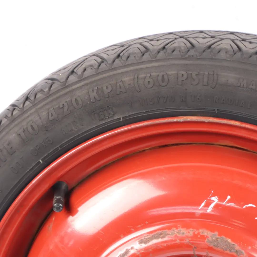 Spare Wheel Saab 9-5 Wheel Steel R16 4J Continental 115/70 to with Part number 4569661 Spare Wheel Saab 9-5 Wheel Steel R16 4J Continental 115/70 - SKU 4569661 - Part number 4569661