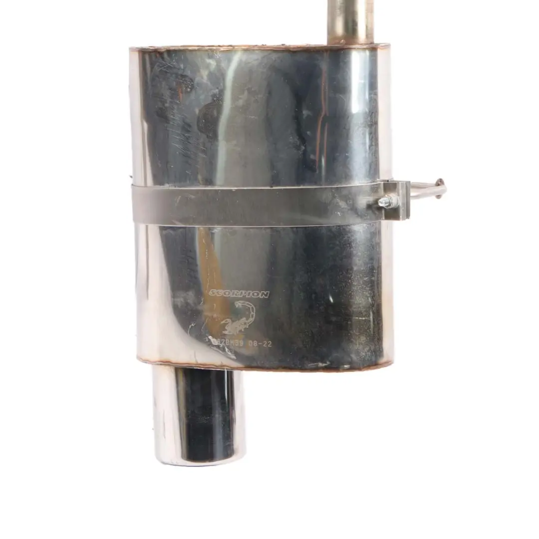 Exhaust Silencer Muffler Back Box Pipe Single Tip to Mini R50 Scorpion Rear with Part number 462BM39 Mini R50 Scorpion Rear Exhaust Silencer Muffler Back Box Pipe Single Tip - SKU 462BM39 - Part number 462BM39