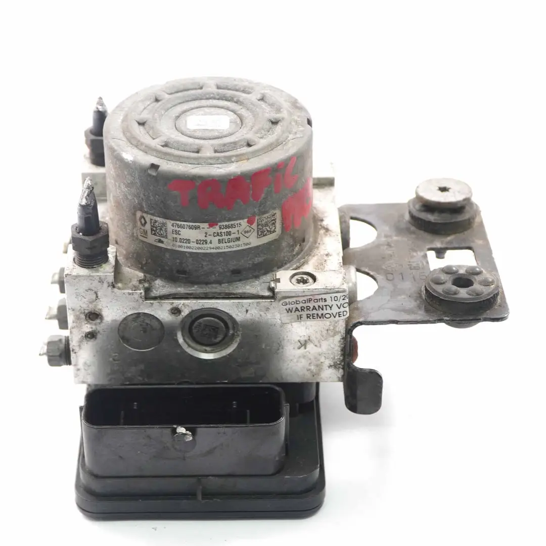 Pompe de freinage ABS Renault Trafic III ESC Module de pompe l'unité pour à propos du numéro de pièce 476607609R Pompe de freinage ABS Renault Trafic III ESC Module de pompe l'unité - SKU 476607609R - Numéro de pièce 476607609R