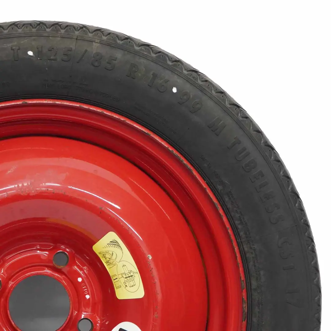  Spare Wheel Peugeot 3008 Compact Wheel Steel R16 Emergency Tyre 125/85 - SKU 47AR1 - Part number 47AR1