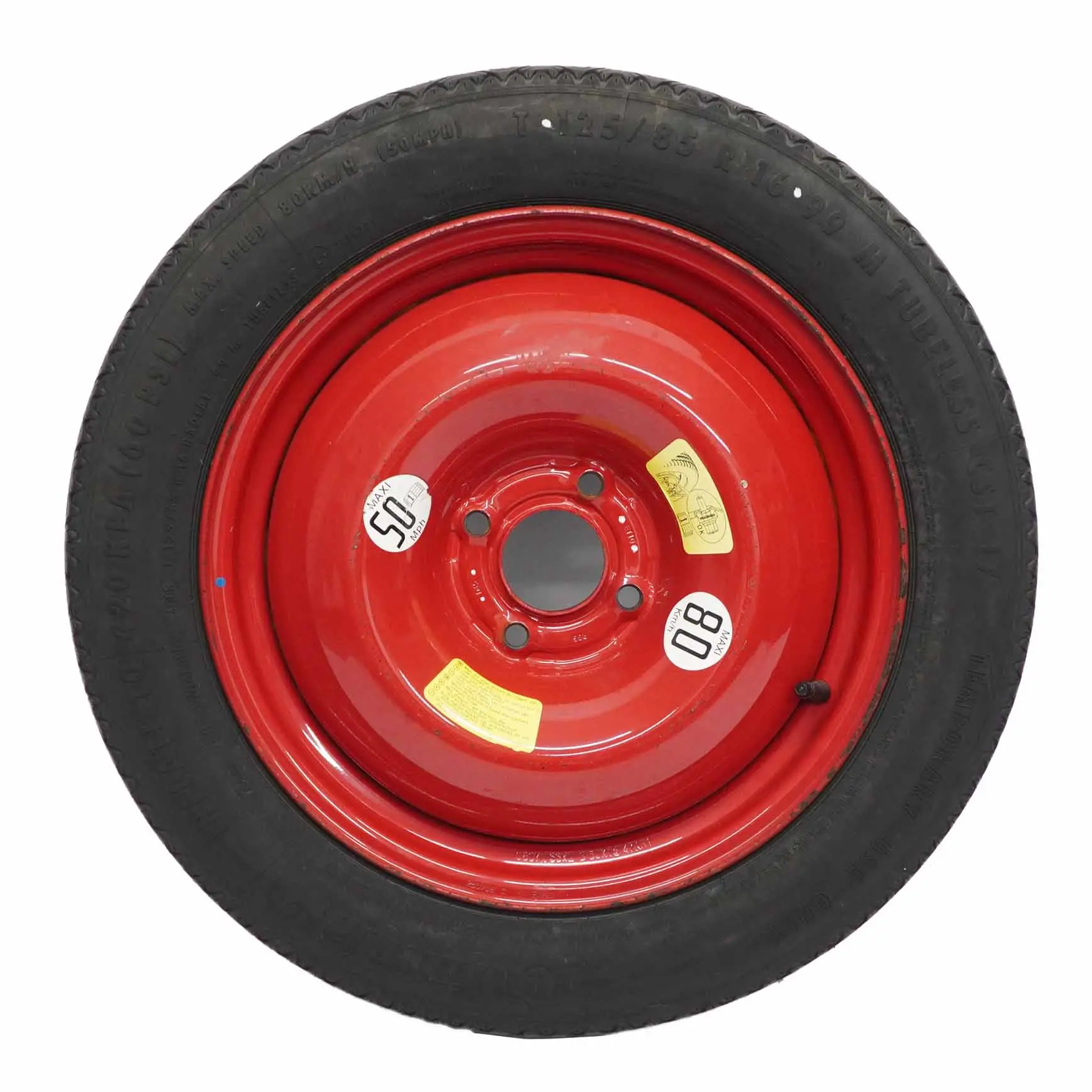 Ruota scorta Peugeot 3008 compatta acciaio R16 Pneumatico emergenza 125/85 47AR1