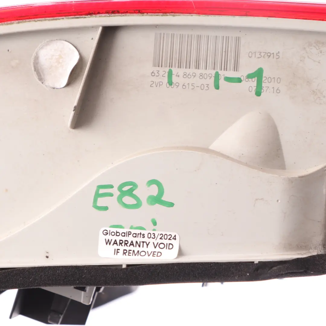 Feu Arrière Panneau Latéral Gauche Arrière pour BMW E82 E88 à propos du numéro de pièce 4869809 BMW E82 E88 Feu Arrière Panneau Latéral Gauche Arrière - SKU 4869809-1 - Numéro de pièce 4869809