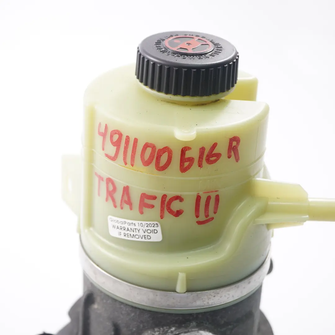 Steering Pump to Renault Trafic 3 Vauxhall Vivaro B 1.6 Diesel Power with Part number 491100616R Renault Trafic 3 Vauxhall Vivaro B 1.6 Diesel Power Steering Pump - SKU 491100616R-1 - Part number 491100616R