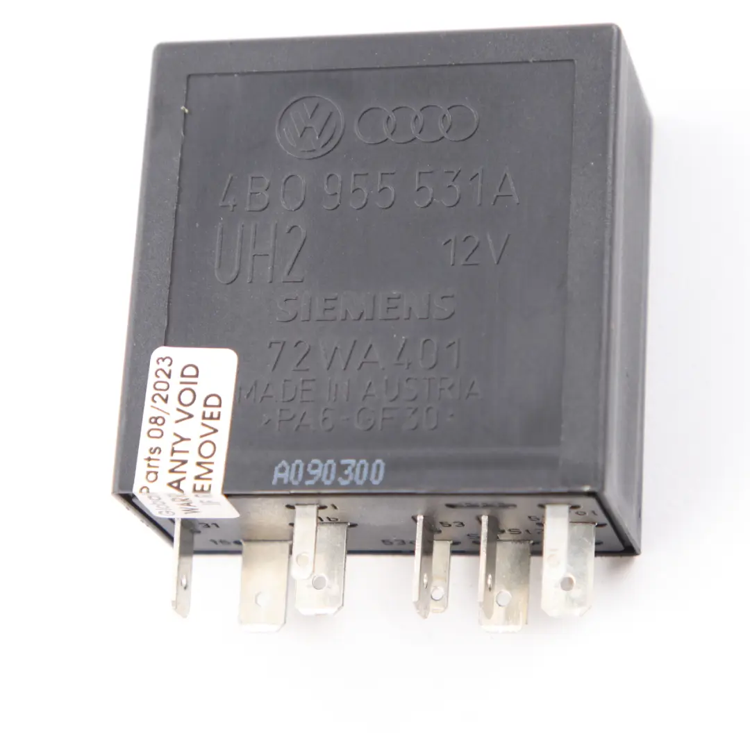 Audi VW Volkswagen Asiento Relé Unidad Módulo 9 Pins 12V UH2 - SKU 4B0955531A - Número de pieza 4B0955531A
