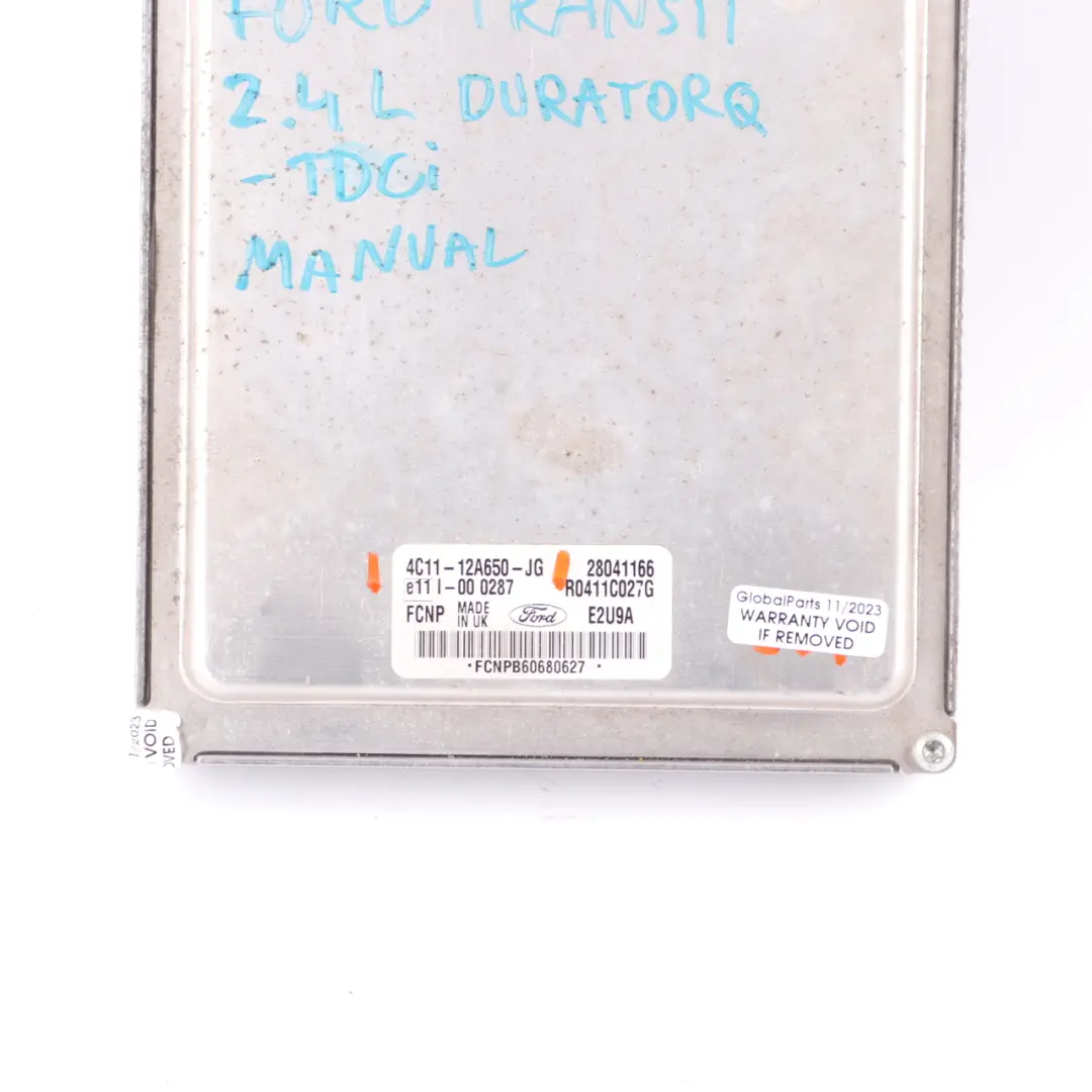 MK6 2.4 TDCi Diesel Engine Control Unit ECU 4C11-12A650-JG to Ford Transit with Part number 4C1112A650JG Ford Transit MK6 2.4 TDCi Diesel Engine Control Unit ECU 4C11-12A650-JG - SKU 4C1112A650JG - Part number 4C1112A650JG