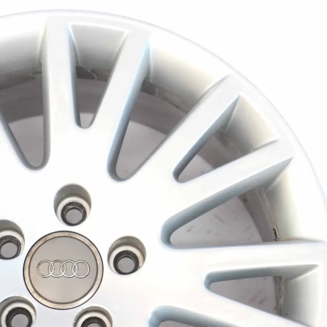 Alloy Rim 17" 7,5J ET:45 to Audi A4 B6 Silver Wheel with Part number 4F0601025AK Audi A4 B6 Silver Wheel Alloy Rim 17" 7,5J ET:45 - SKU 4F0601025AK-4 - Part number 4F0601025AK