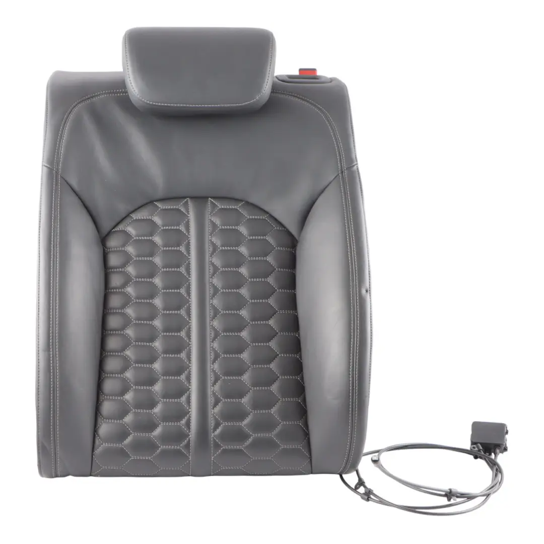 Backrest Heated Left N/S Covering Black Leather Soul to Audi RS6 C7 Rear Seat with Part number 4G0885805BA Audi RS6 C7 Rear Seat Backrest Heated Left N/S Covering Black Leather Soul - SKU 4G0885805BA - Part number 4G0885805BA