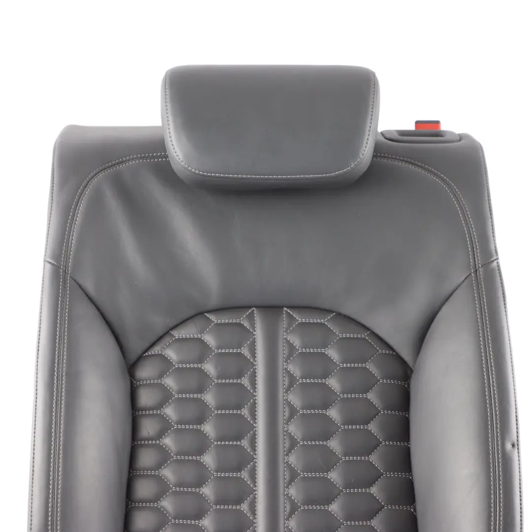 Backrest Heated Left N/S Covering Black Leather Soul to Audi RS6 C7 Rear Seat with Part number 4G0885805BA Audi RS6 C7 Rear Seat Backrest Heated Left N/S Covering Black Leather Soul - SKU 4G0885805BA - Part number 4G0885805BA